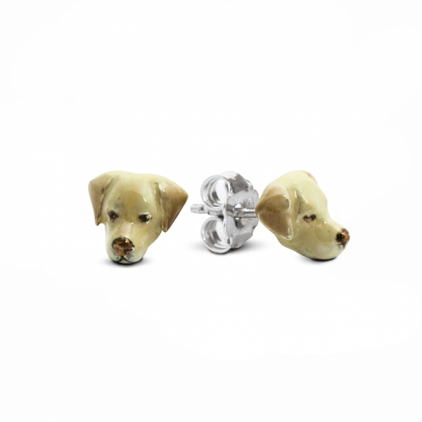 Labrador Retriever Enamel Stud Earrings
